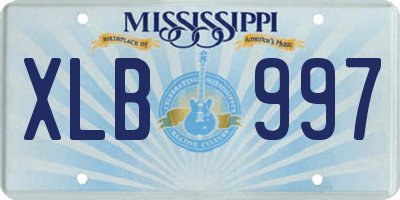 MS license plate XLB997