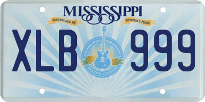 MS license plate XLB999