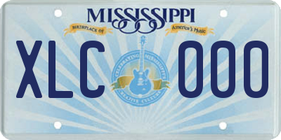 MS license plate XLC000