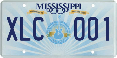 MS license plate XLC001