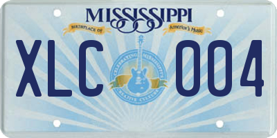 MS license plate XLC004