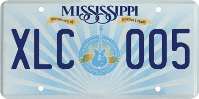 MS license plate XLC005