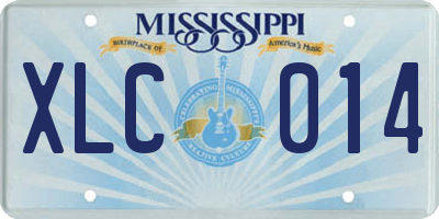 MS license plate XLC014