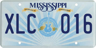 MS license plate XLC016