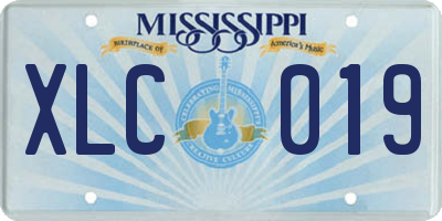 MS license plate XLC019