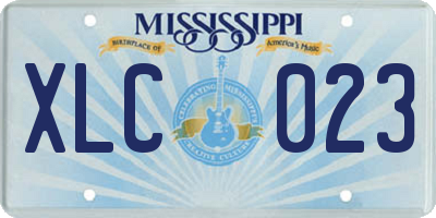 MS license plate XLC023