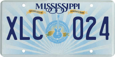MS license plate XLC024