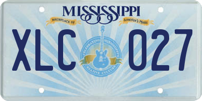 MS license plate XLC027