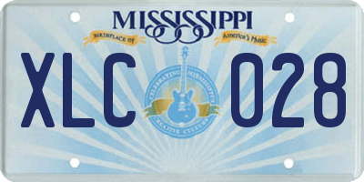 MS license plate XLC028