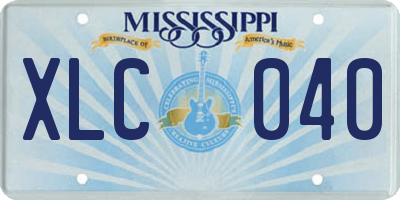 MS license plate XLC040