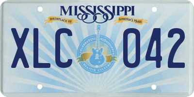 MS license plate XLC042