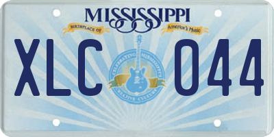 MS license plate XLC044