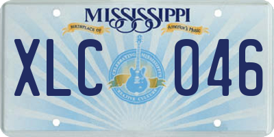MS license plate XLC046