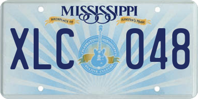 MS license plate XLC048