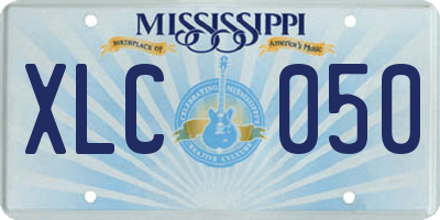 MS license plate XLC050