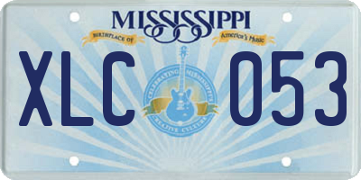 MS license plate XLC053