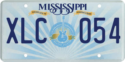 MS license plate XLC054