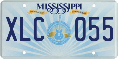 MS license plate XLC055