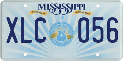 MS license plate XLC056