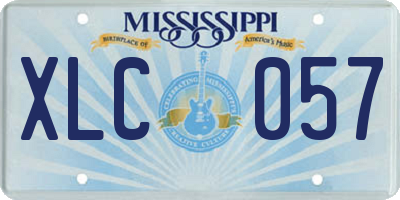 MS license plate XLC057