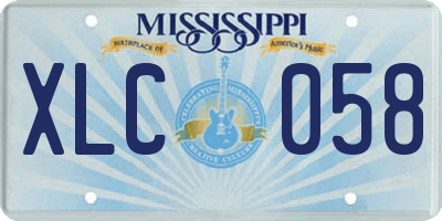 MS license plate XLC058