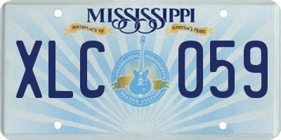MS license plate XLC059