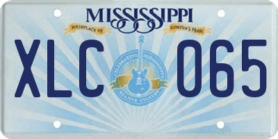MS license plate XLC065