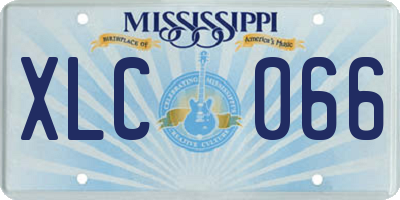 MS license plate XLC066