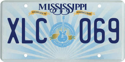 MS license plate XLC069