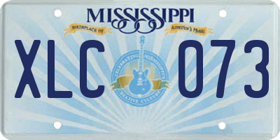 MS license plate XLC073