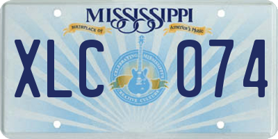 MS license plate XLC074
