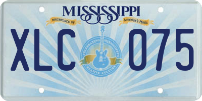 MS license plate XLC075