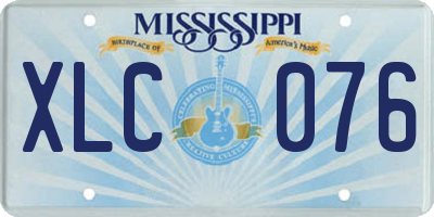 MS license plate XLC076