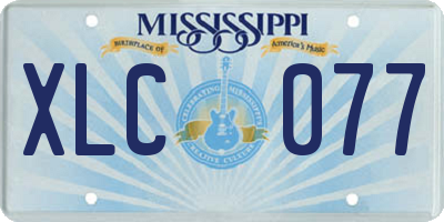 MS license plate XLC077