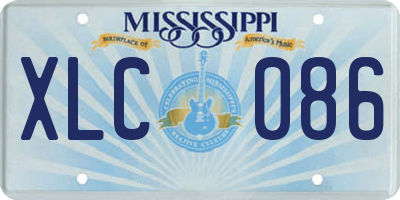 MS license plate XLC086