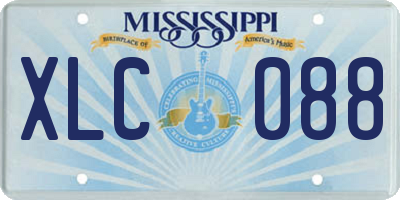 MS license plate XLC088