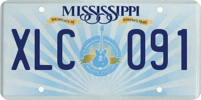 MS license plate XLC091