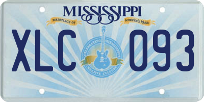 MS license plate XLC093