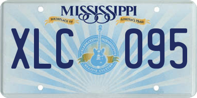 MS license plate XLC095