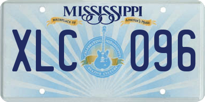 MS license plate XLC096