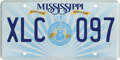 MS license plate XLC097
