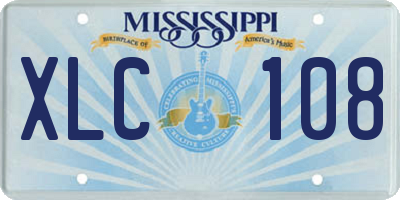 MS license plate XLC108