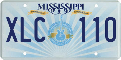 MS license plate XLC110
