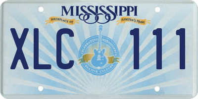 MS license plate XLC111