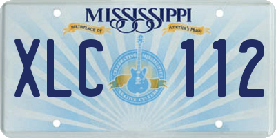 MS license plate XLC112