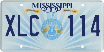 MS license plate XLC114