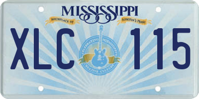 MS license plate XLC115