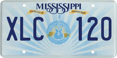 MS license plate XLC120