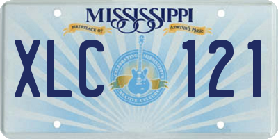 MS license plate XLC121