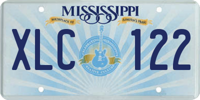 MS license plate XLC122